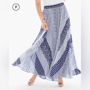 Chicos Women’s Full Length Skirt Blue Size 2 New with Tags